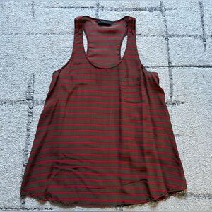Forever 21 Silk Striped Racerback Tank